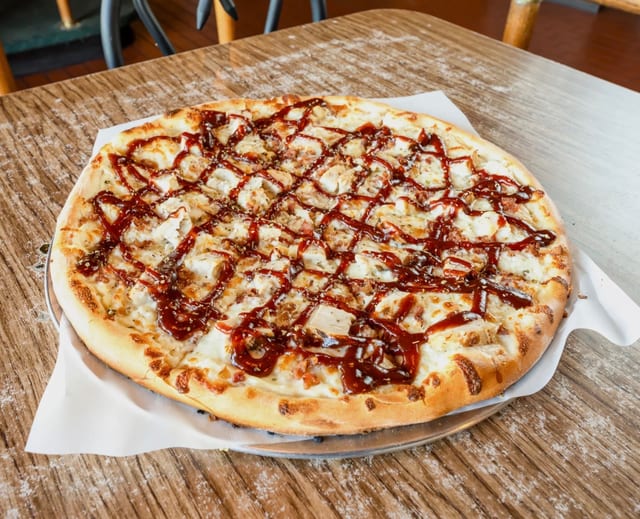 BBQ Chicken Pizza.