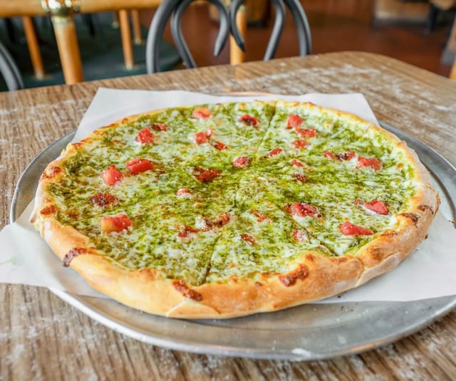 Basil Pesto Pizza.