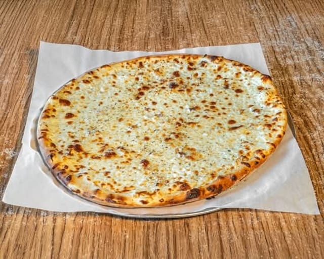 Four-Cheese Alfredo Sicilian Pizza.